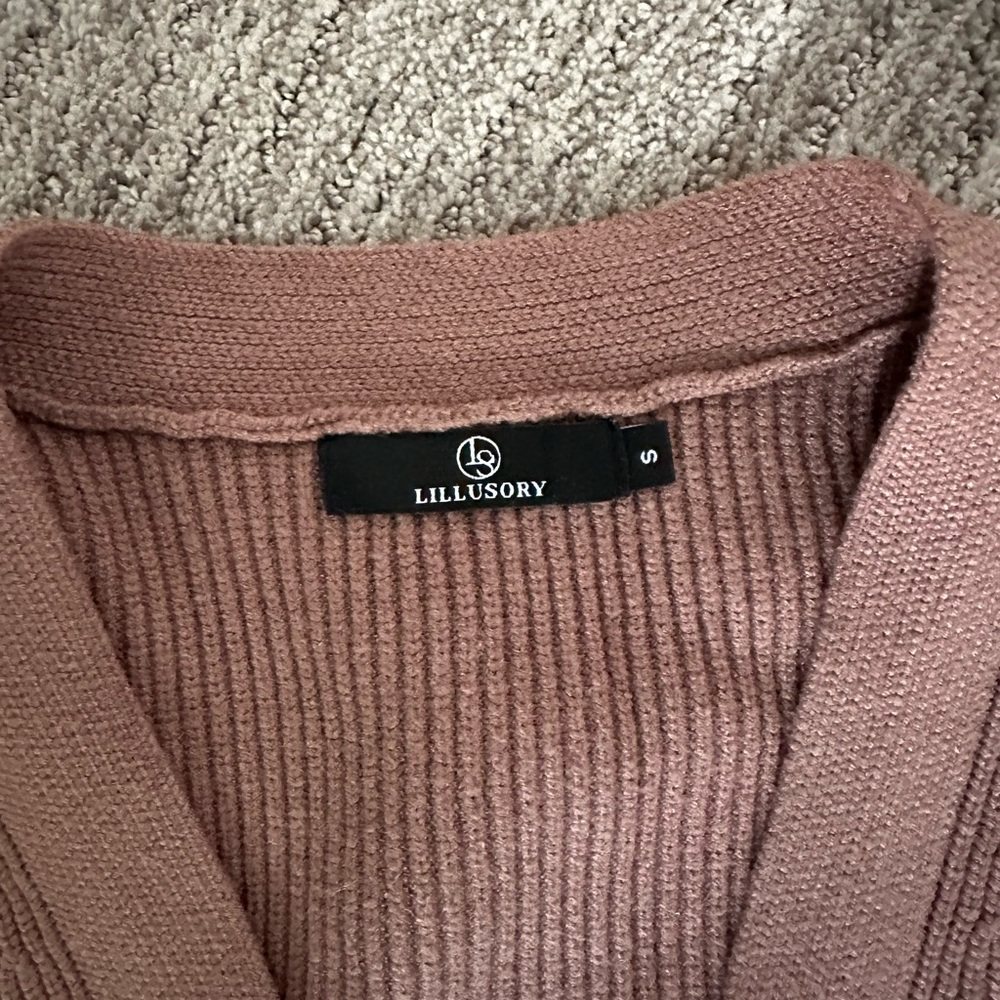 Button Through Ribbed Knit Cardigan - Picture 5 of 5